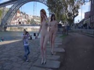 Jeny Smith and Vienna do public nudes